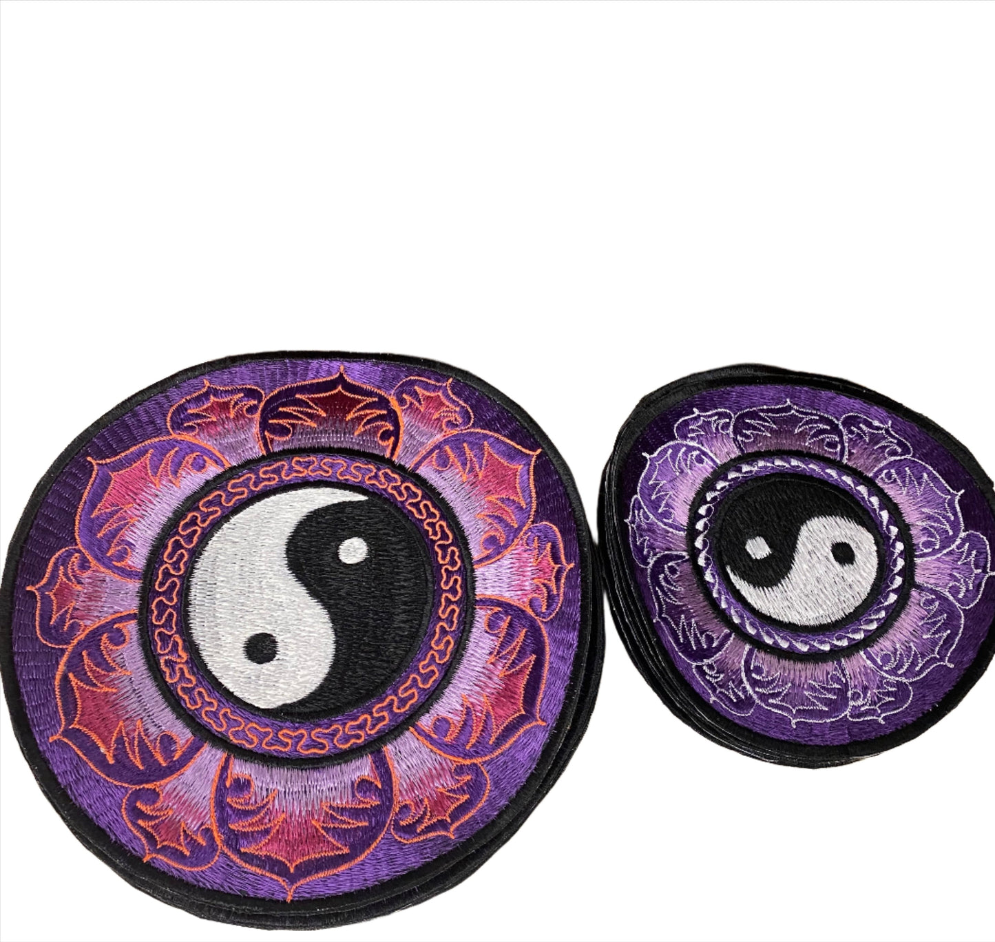 Handmade Yin & Yang Mandala Embroidered Patches