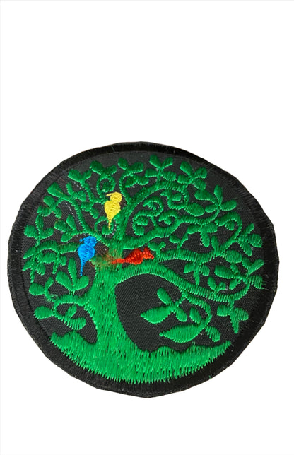 Handmade Embroidered Tree Patches