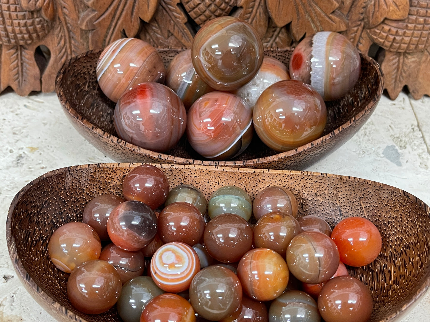 Banded Carnelian Spheres