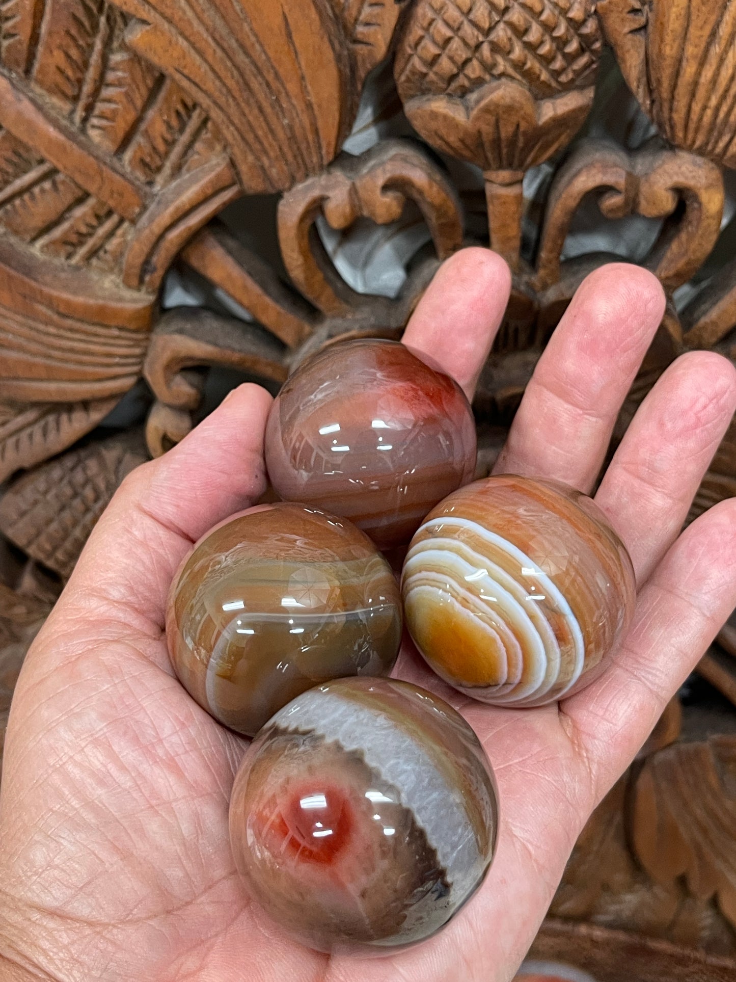 Banded Carnelian Spheres