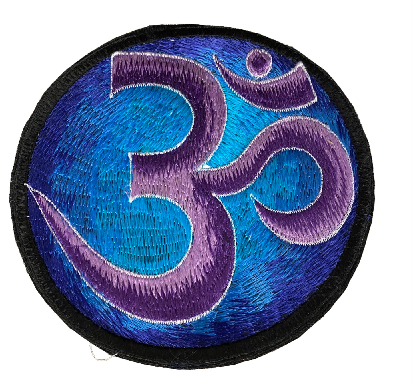 Handmade Blues Om Mandala Embroidered Patches