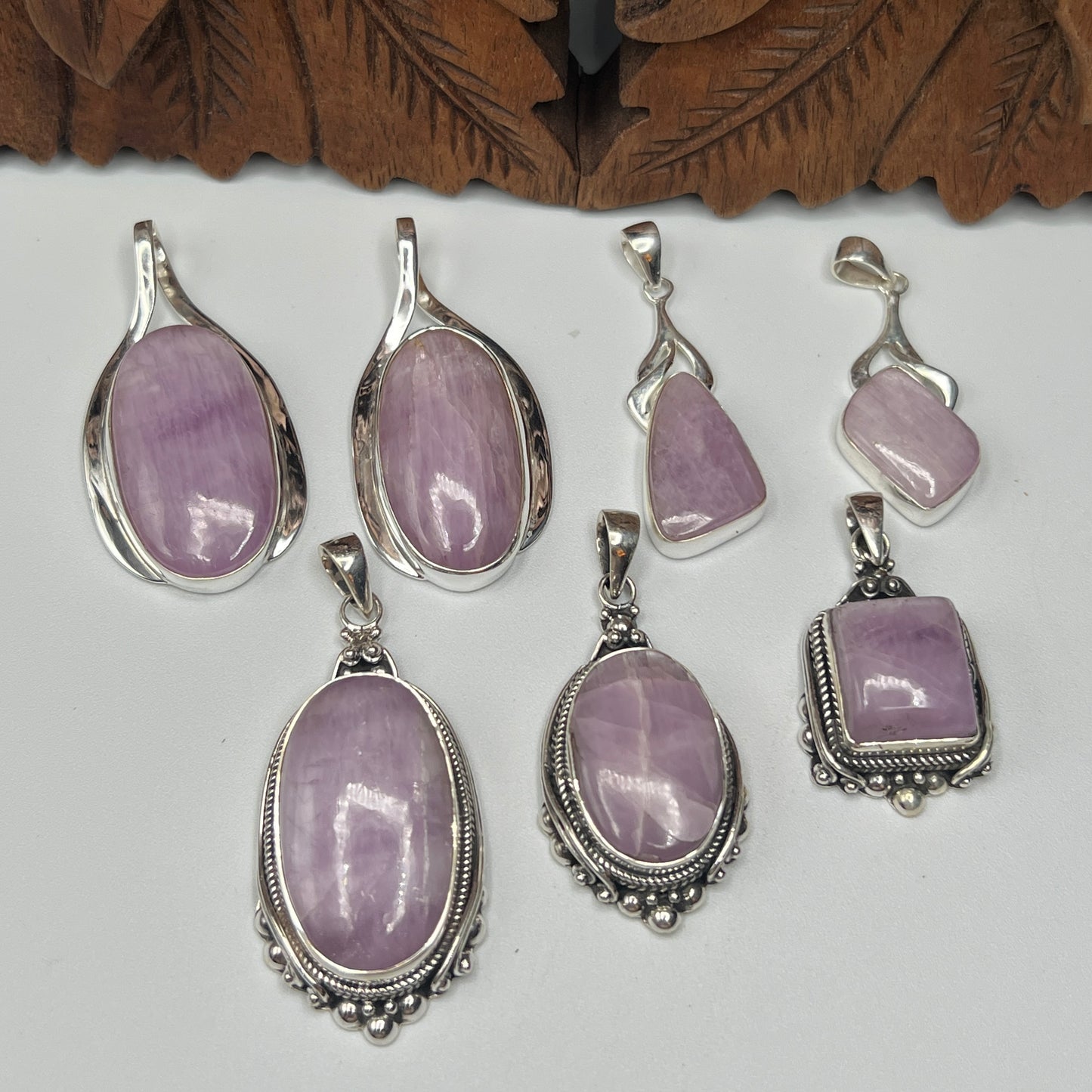 Large Stone Kunzite Pendants