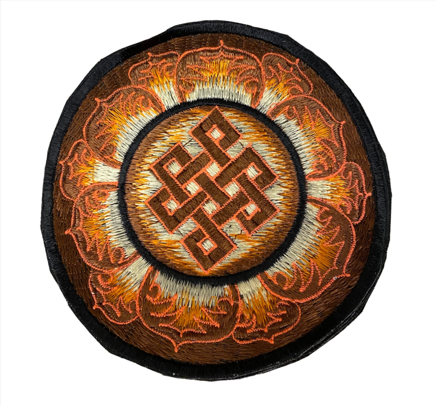 Handmade Embroidered Buddhist Endless Knot Rainbow Patches