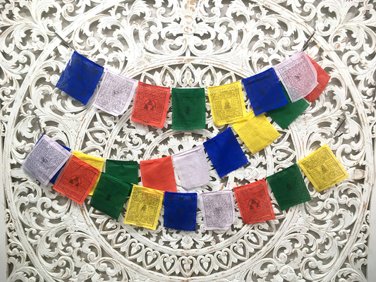 Tibetan Prayer flags - 3 Sizes available - 20 flags per strand