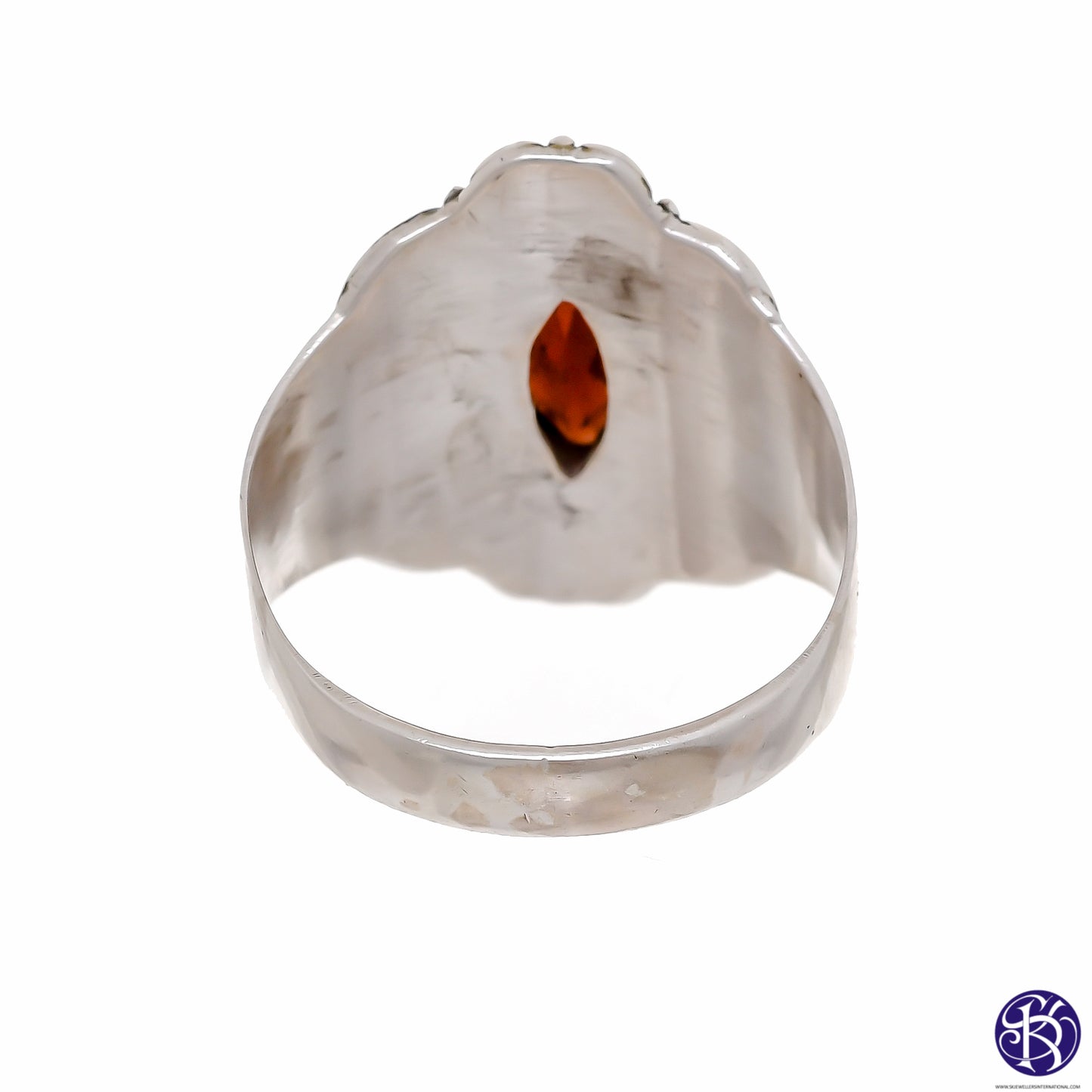 Sterling Silver Marquise cut Spiral ring - Available in 8 Stones