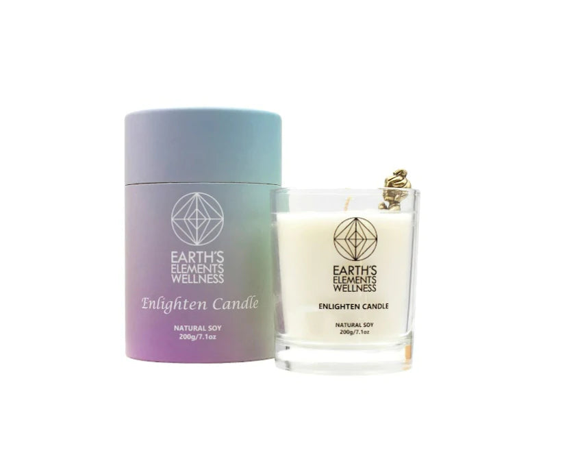 Earth's Element Enlighten Crystal Candle: Citronella with Buddha