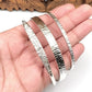Sterling Silver Hammered Cut Cuff Bracelets