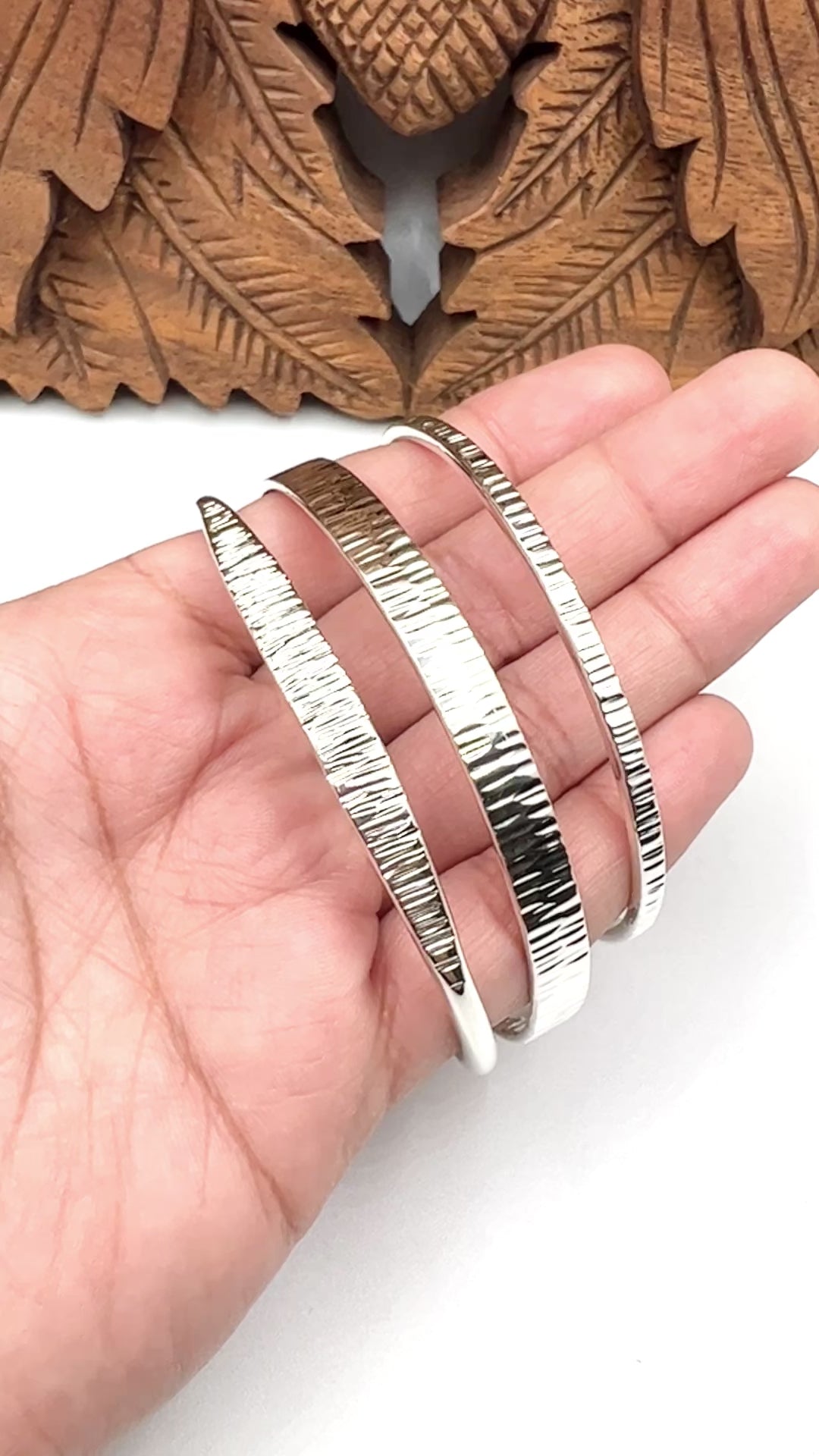 Sterling Silver Hammered Cut Cuff Bracelets Sterling Silver Hammered Cut Cuff Bracelets