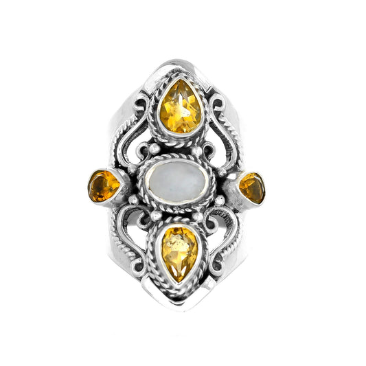 Sterling Silver Open Cut 5 stone Rings