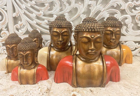 Hand Painted Resin Buddha Bust - Available in 2 Sizes