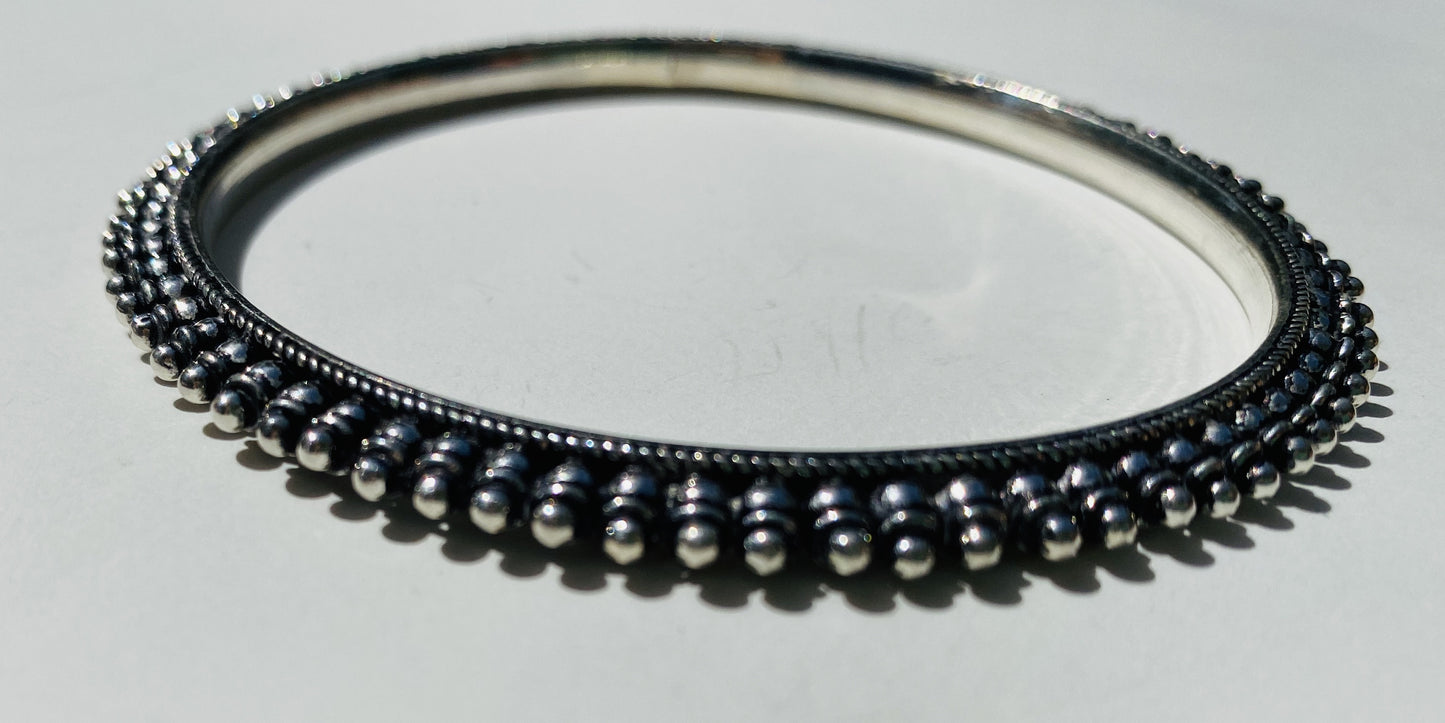 Sterling Silver (925) Tribal Bangle Bracelet