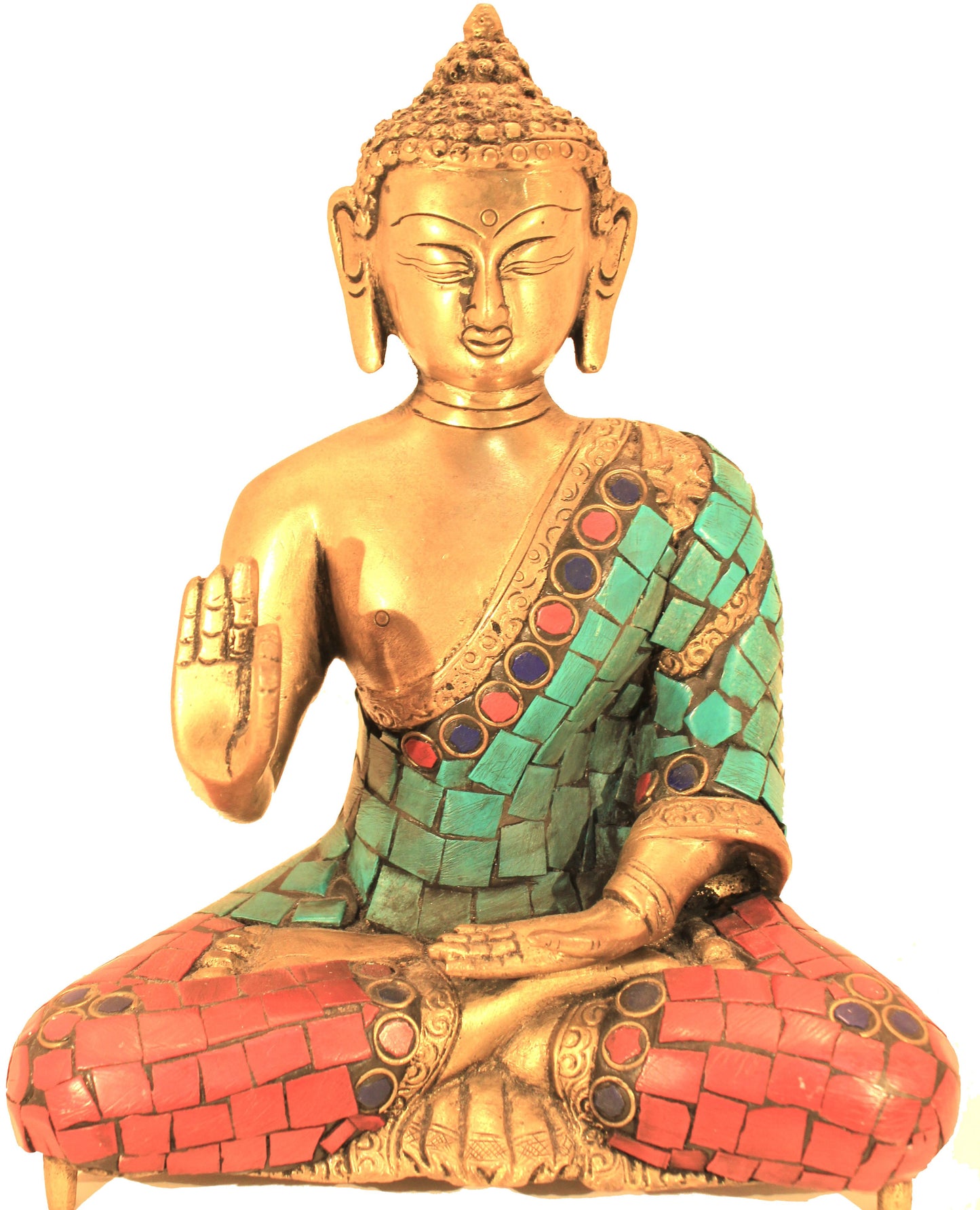 Buddha Statues w Stone Inlay