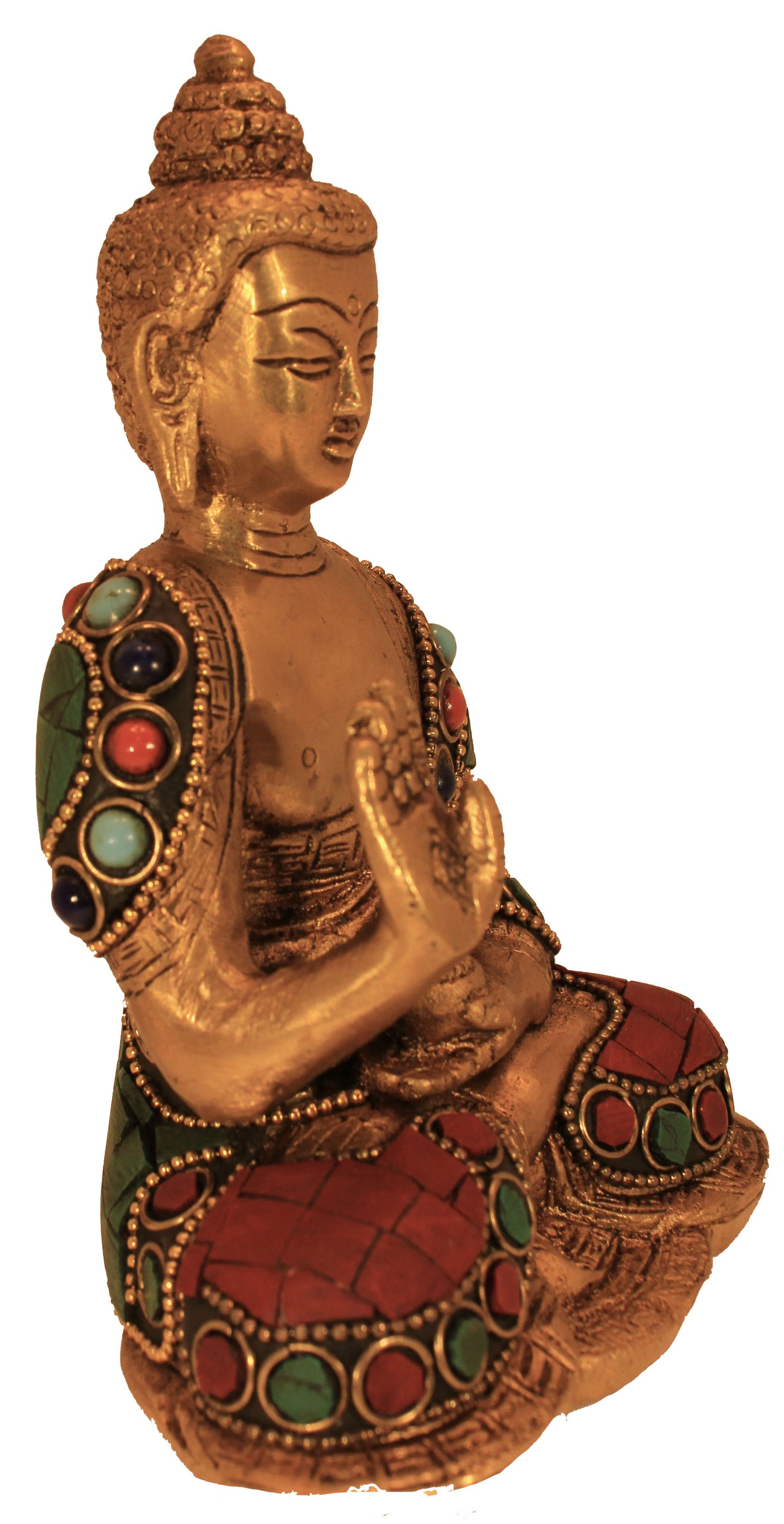 Buddha Statues w Stone Inlay