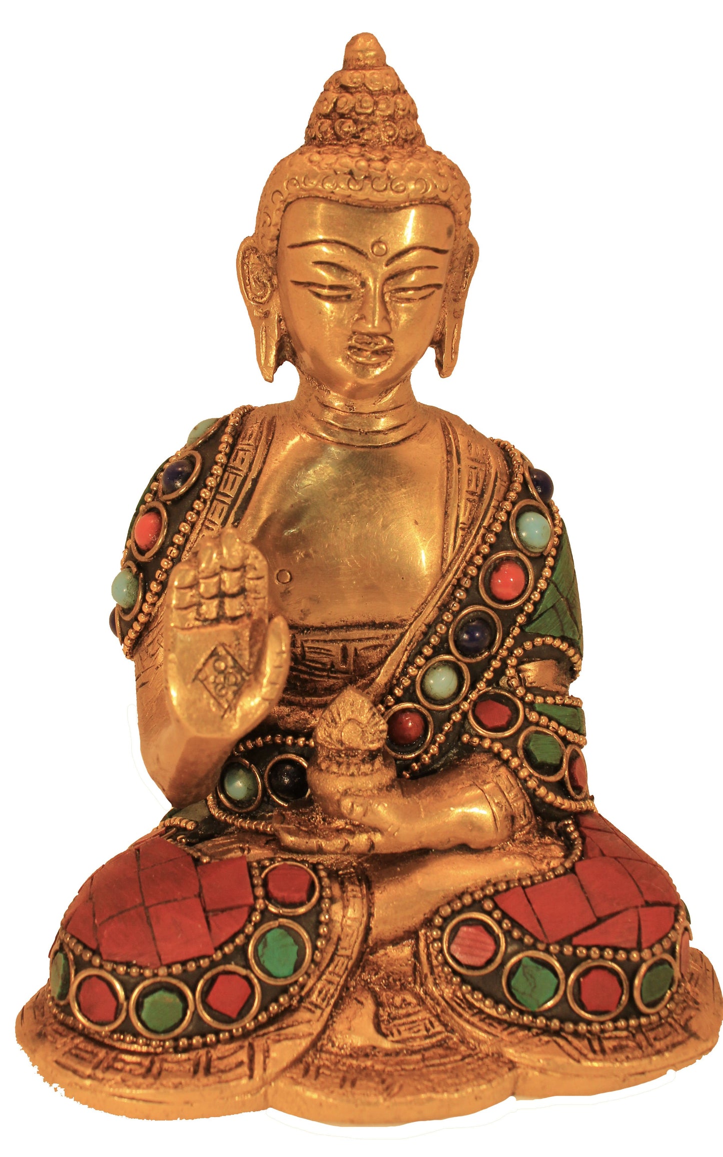 Buddha Statues w Stone Inlay