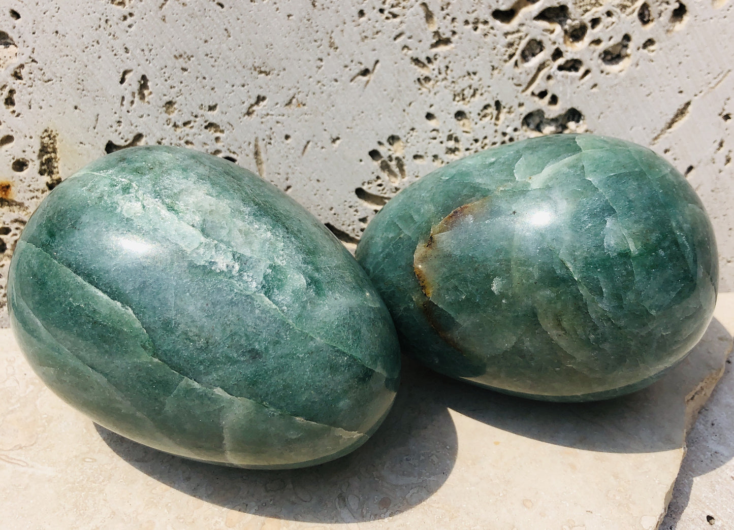 Large Green Aventurine Eggs