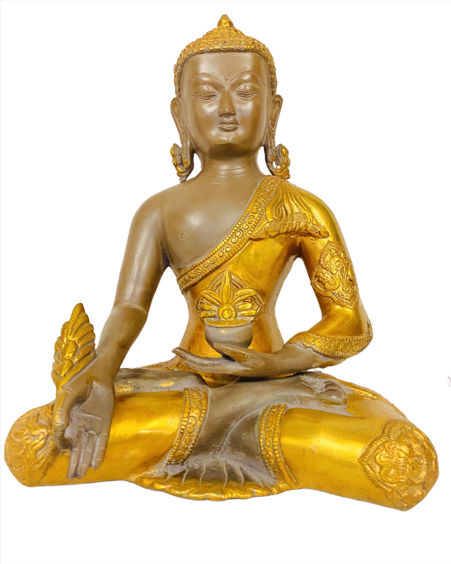 Hand Finished Brass Medicine Buddha Statue