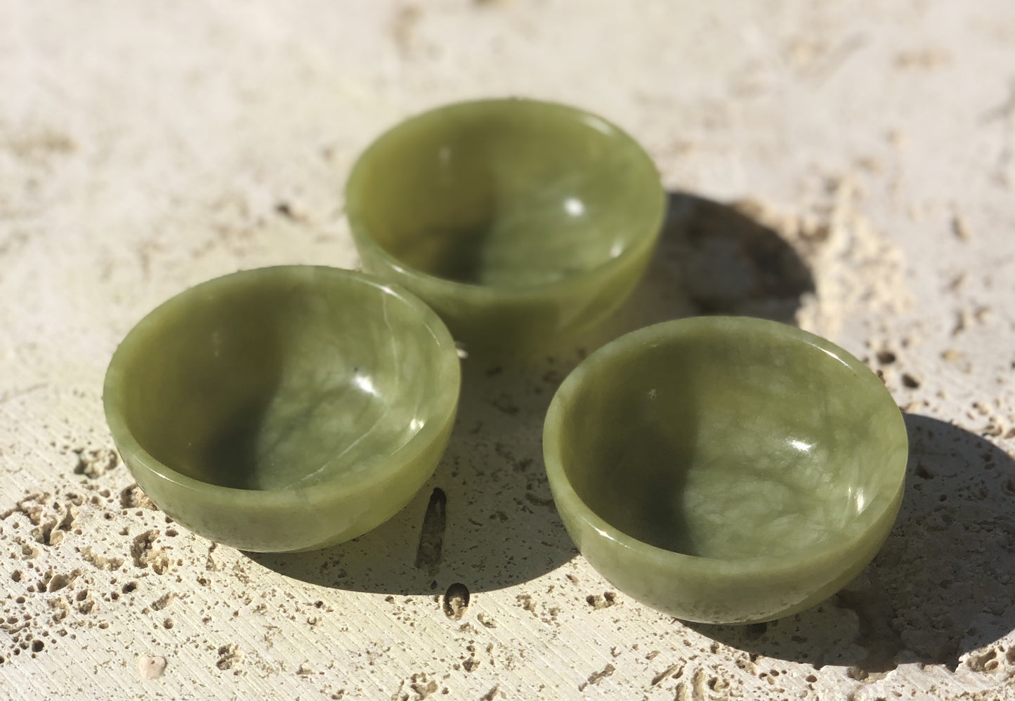 Serpentine Jade offering Bowls