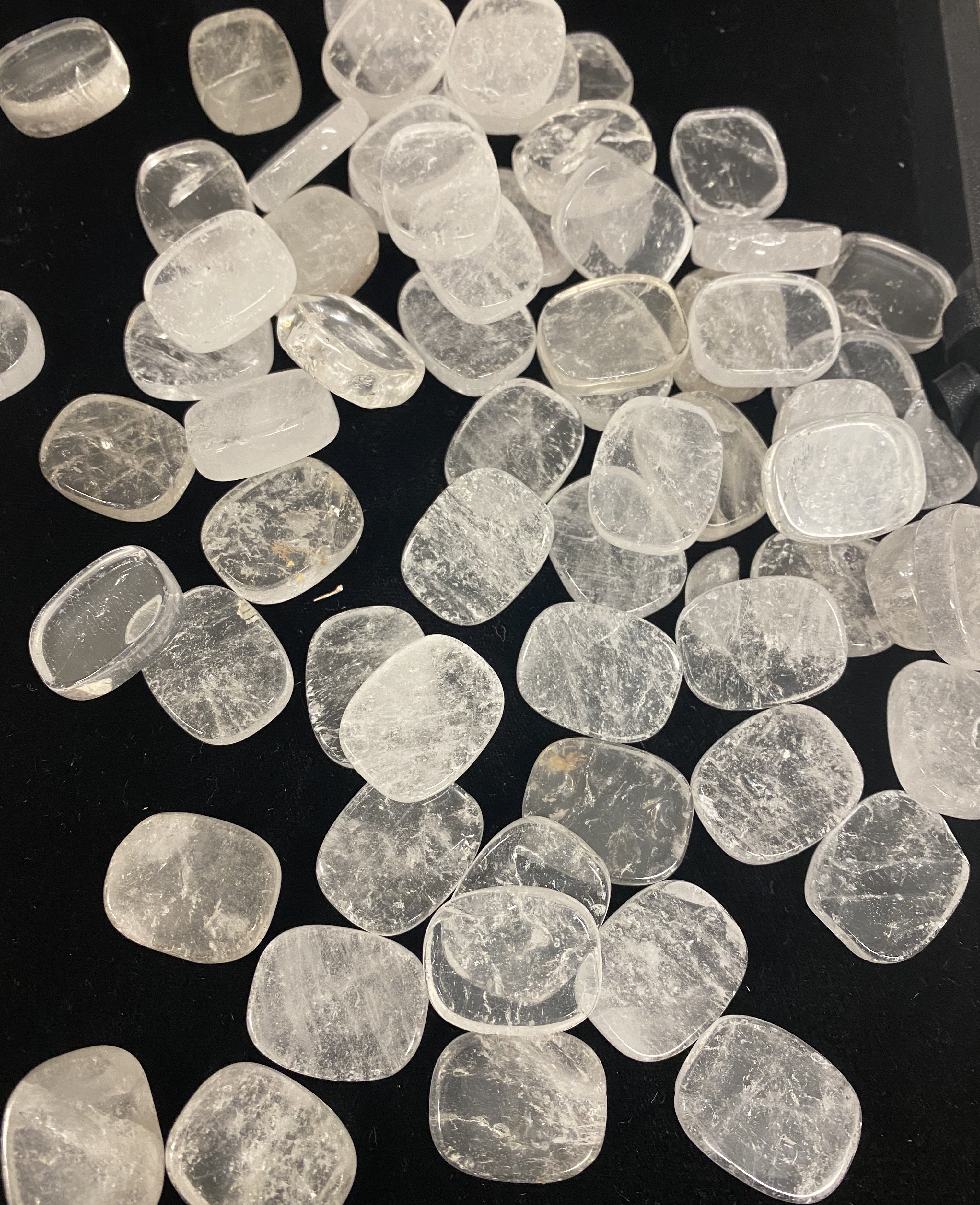 Clear Quartz Crystal Coins Midnight Sun