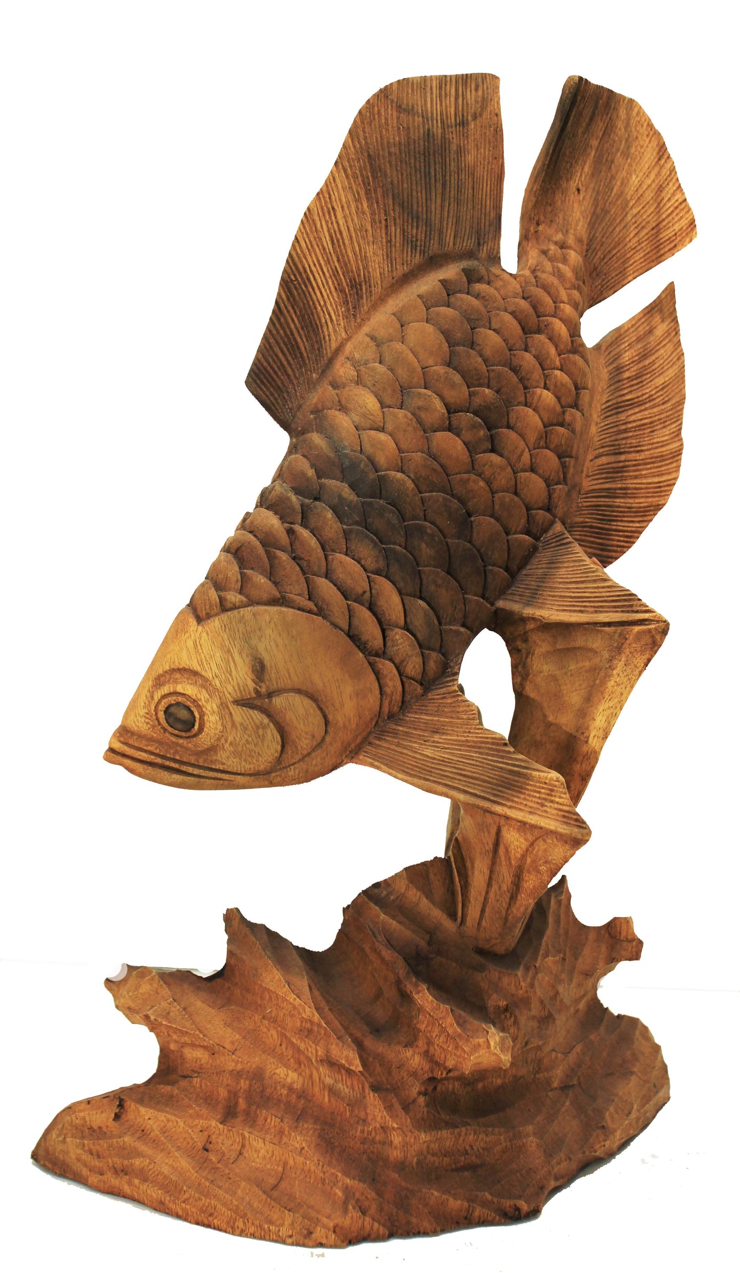 Beautifully Detailed Fish on Coral Carving