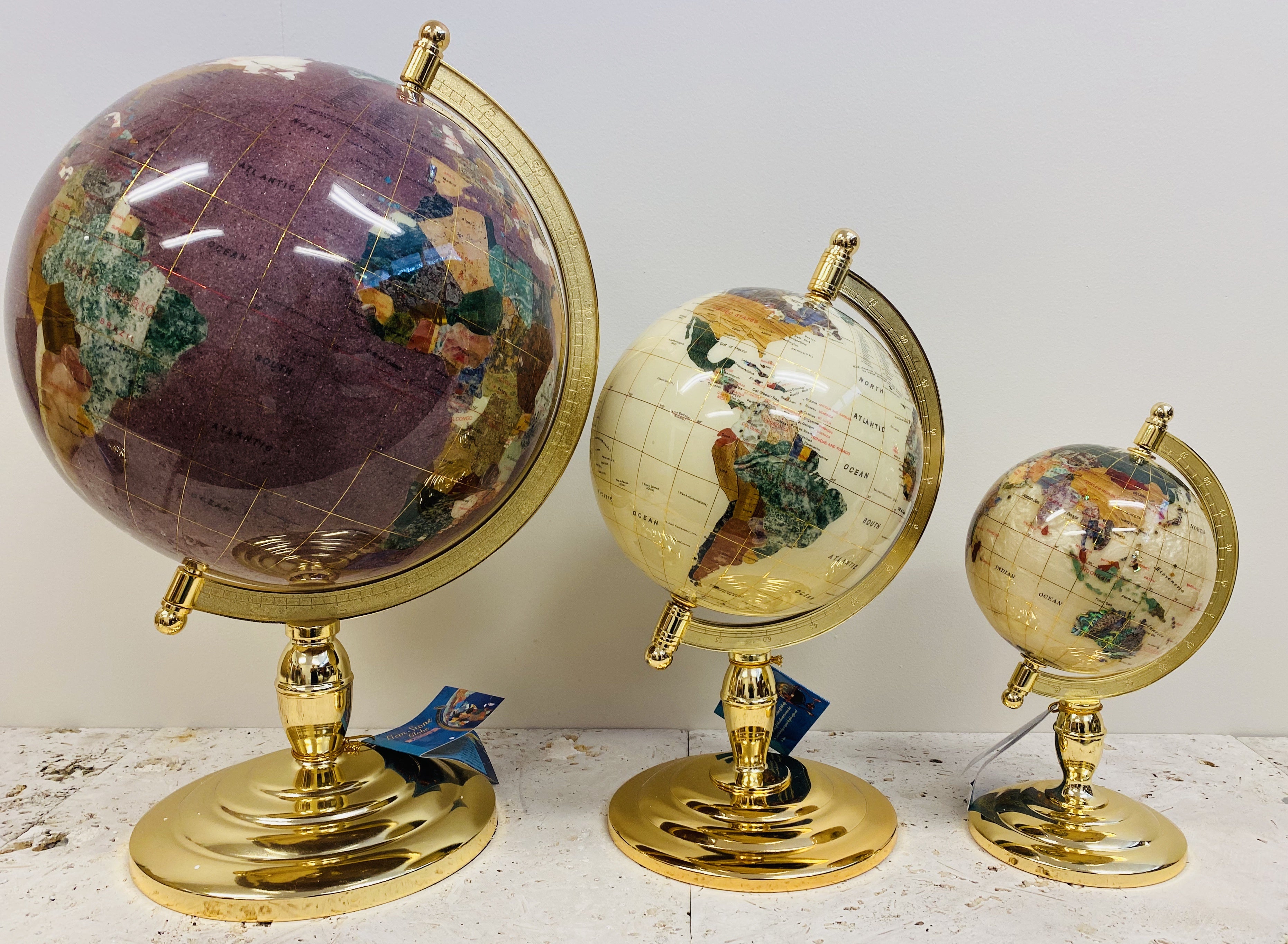 Stone Globe, online - Globe- Gemstone-