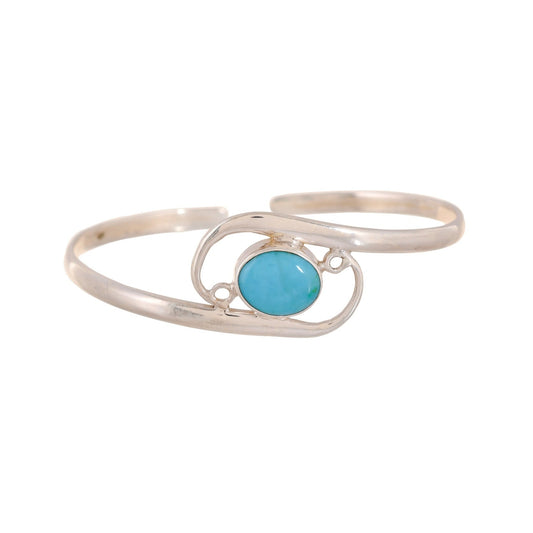 Sterling Silver Natural Turquoise Cuff Bracelet