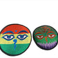 Handmade Embroidered Eyes of Buddha Rainbow Patches