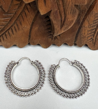 Small Beaded Hoop Earrings