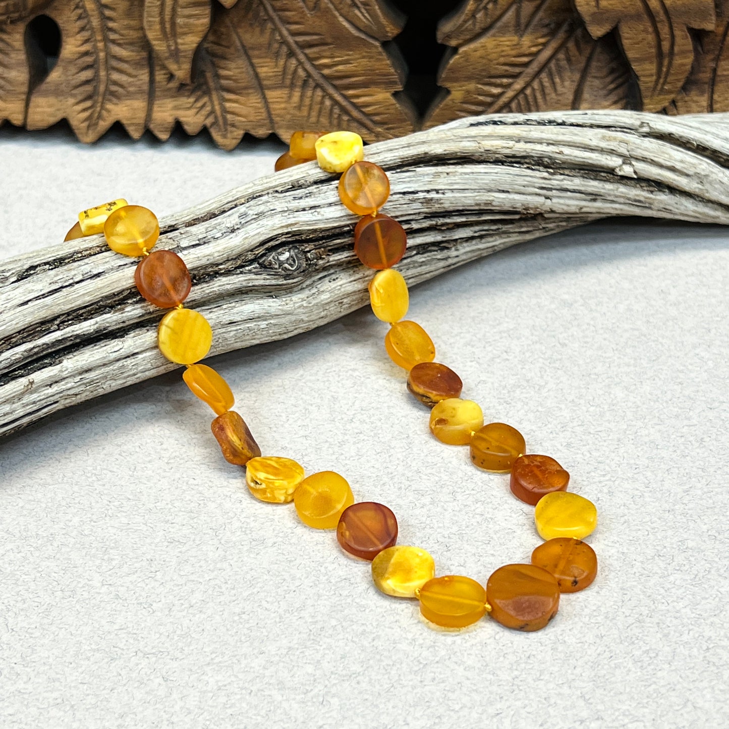 Disk Butterscotch Amber Necklaces