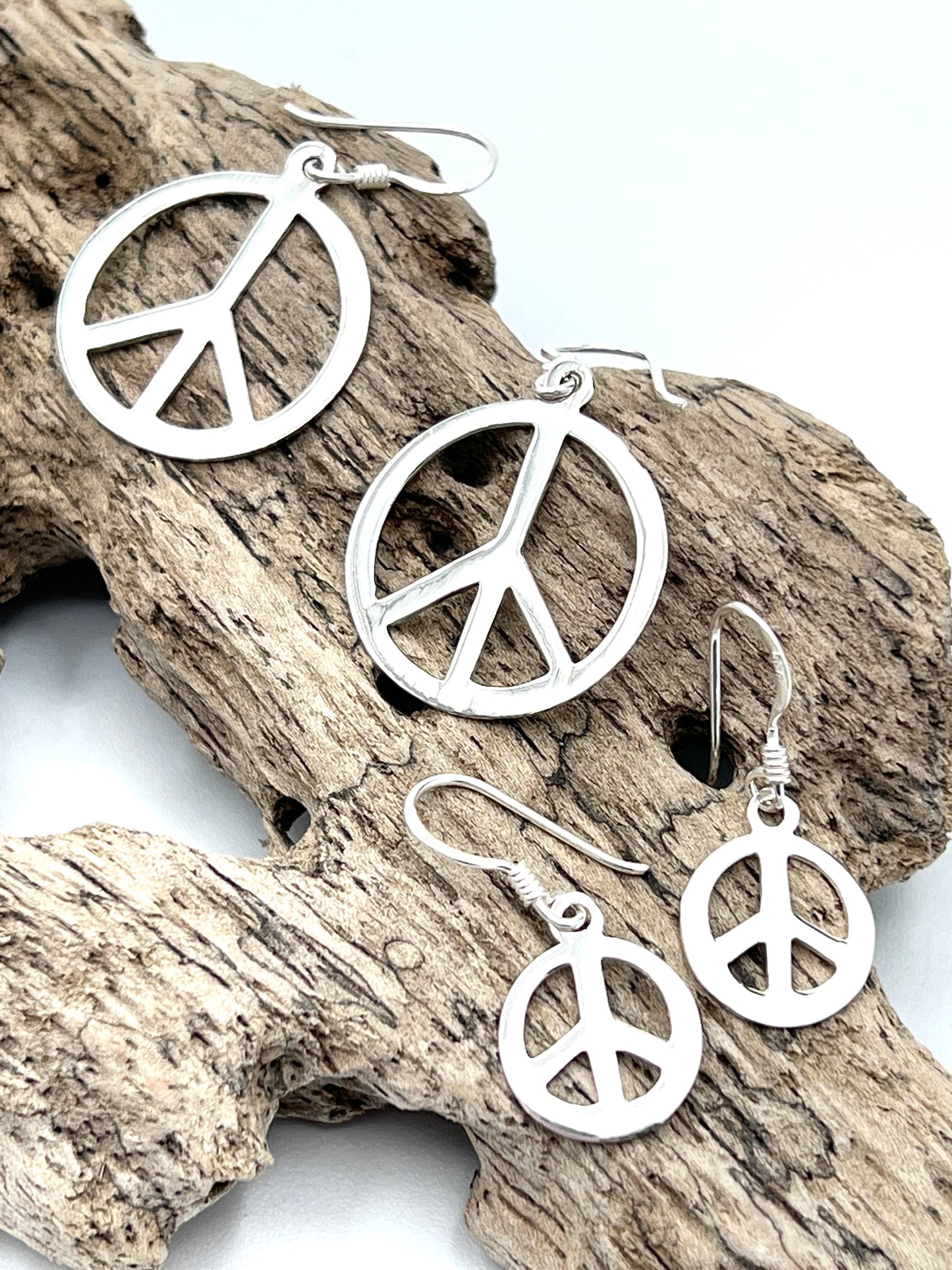 Flat Peace Earrings