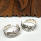 Sterling Silver Feather Hoop Earring