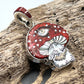 Rare Inlaid Gemstone Richard Biffle Mushroom Pendant by David Freeland
