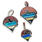 Inlaid Gemstone Grateful Dead Cats Down Under the Stars Pendants by David Freeland