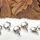 Small Beaded Spike Tribal Hoop Earrings