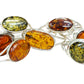 Large Sterling Silver Amber Bracelets