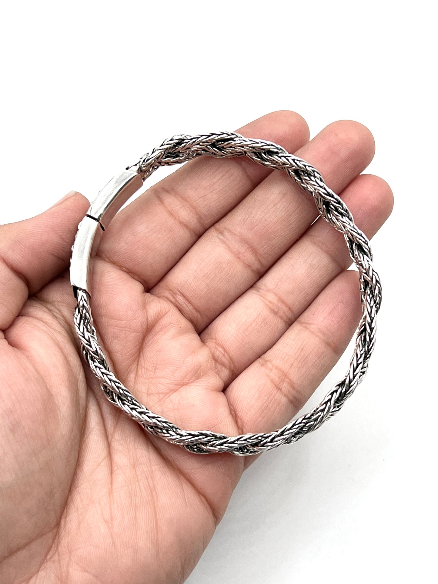 Sterling Silver Braided Chain Bracelets