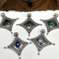 Star Cross Gemstone Pendants
