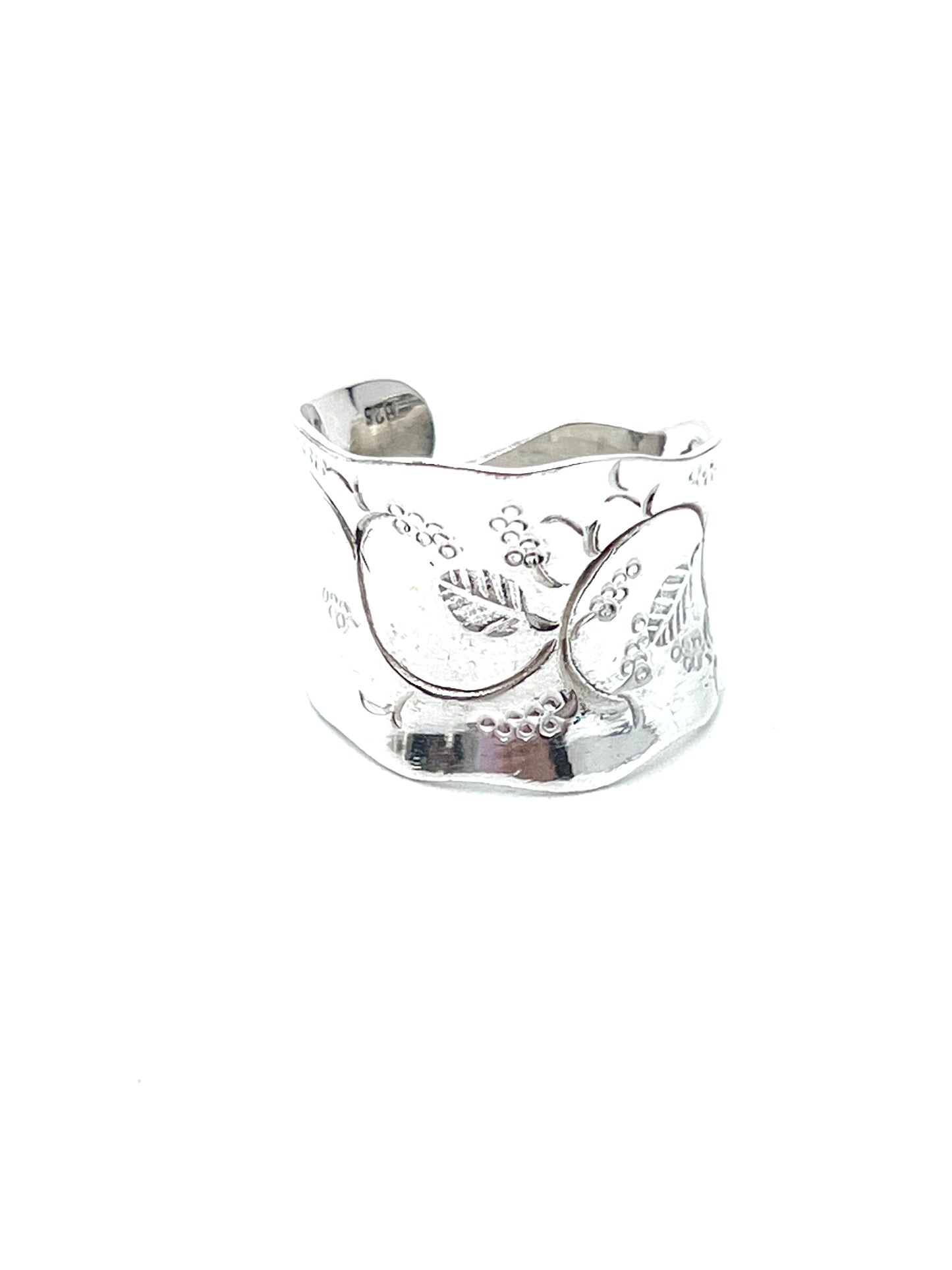 Sterling Silver Grape Vine Ring