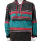 Striped Cotton Block Print Pullover Hoodie