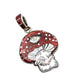 Rare Inlaid Gemstone Richard Biffle Mushroom Pendant by David Freeland