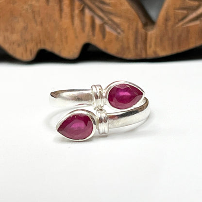 Double Teardrop Premium Ring