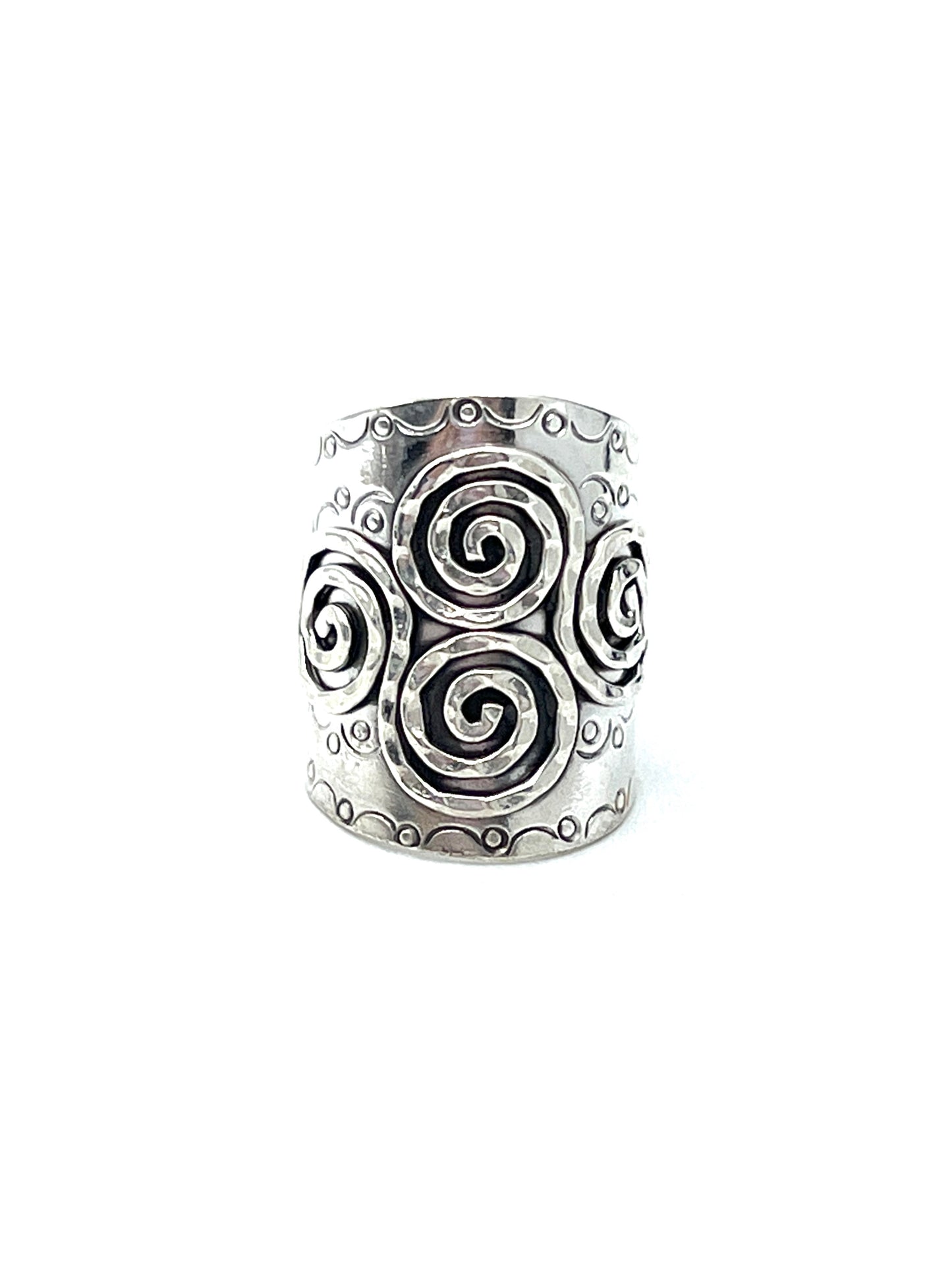 Sterling Silver 4 Swirl Ring