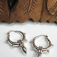 Small Beaded Spike Tribal Hoop Earrings
