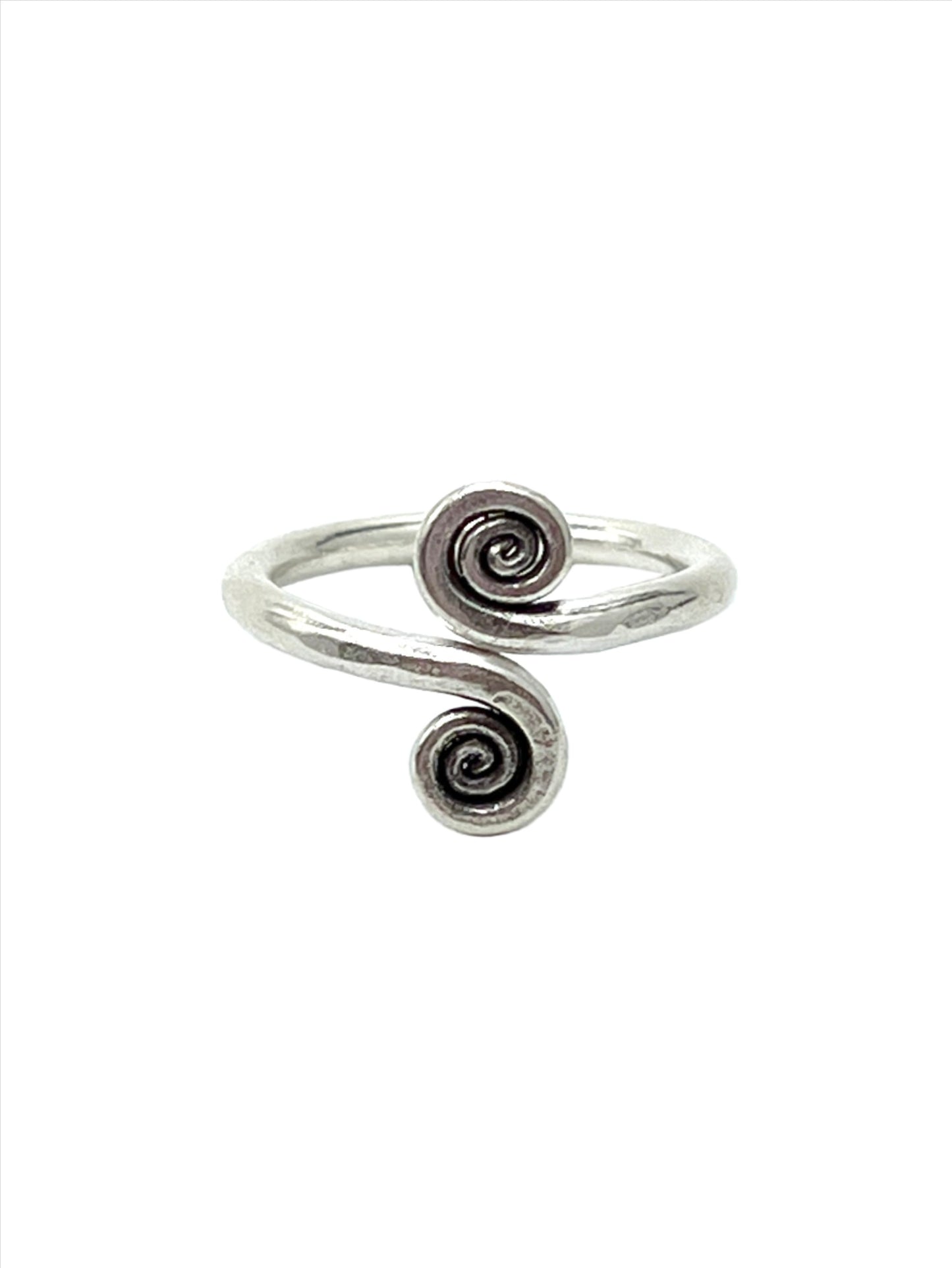 Sterling Silver Double Swirl Ring