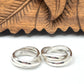Sterling Silver Wide Two Band Roll Ring