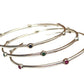 Sterling Silver Stone Bangles