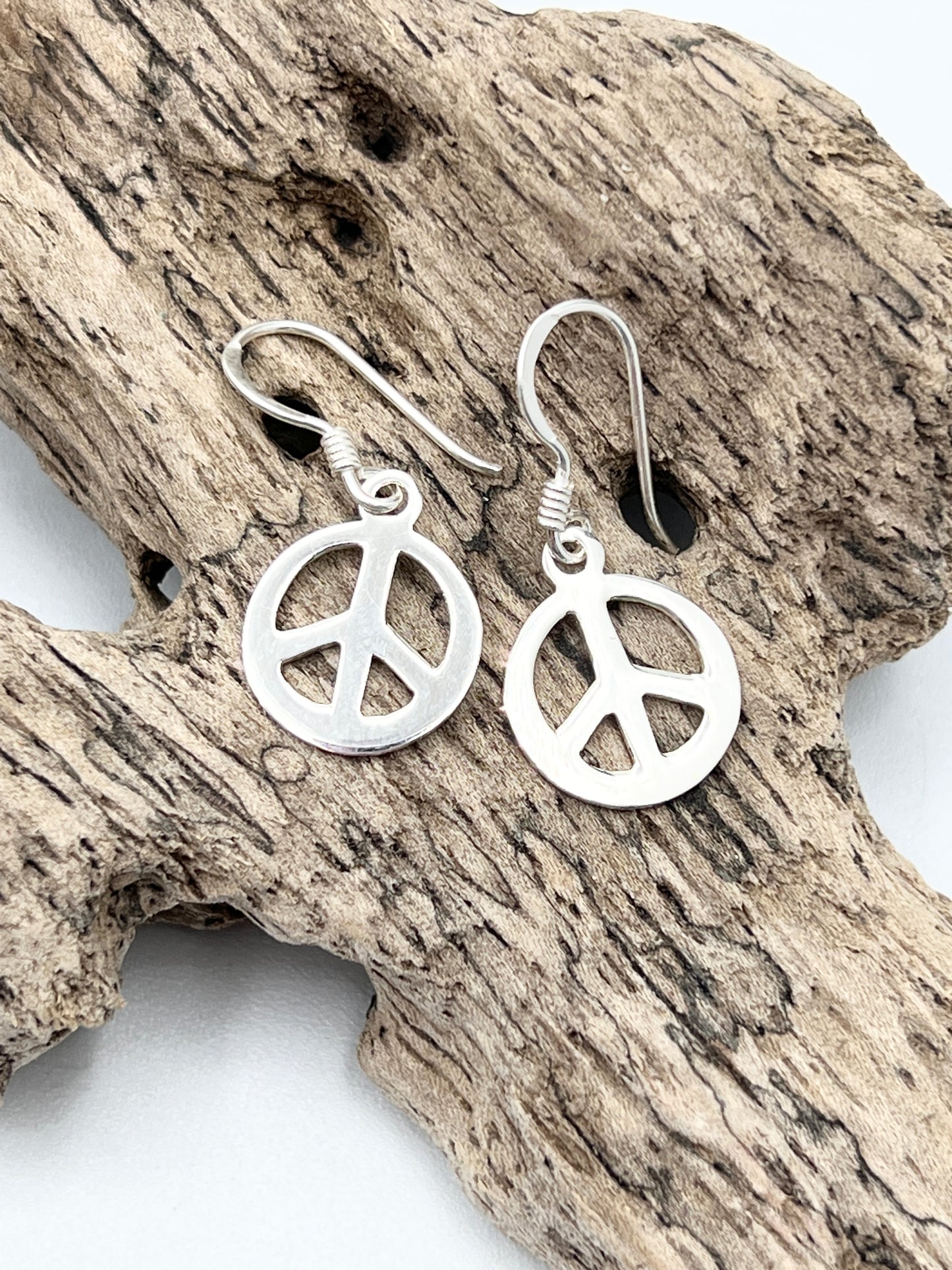 Flat Peace Earrings