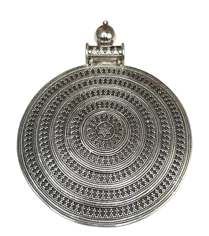 Large Oxidized Silver Tribal Pedants