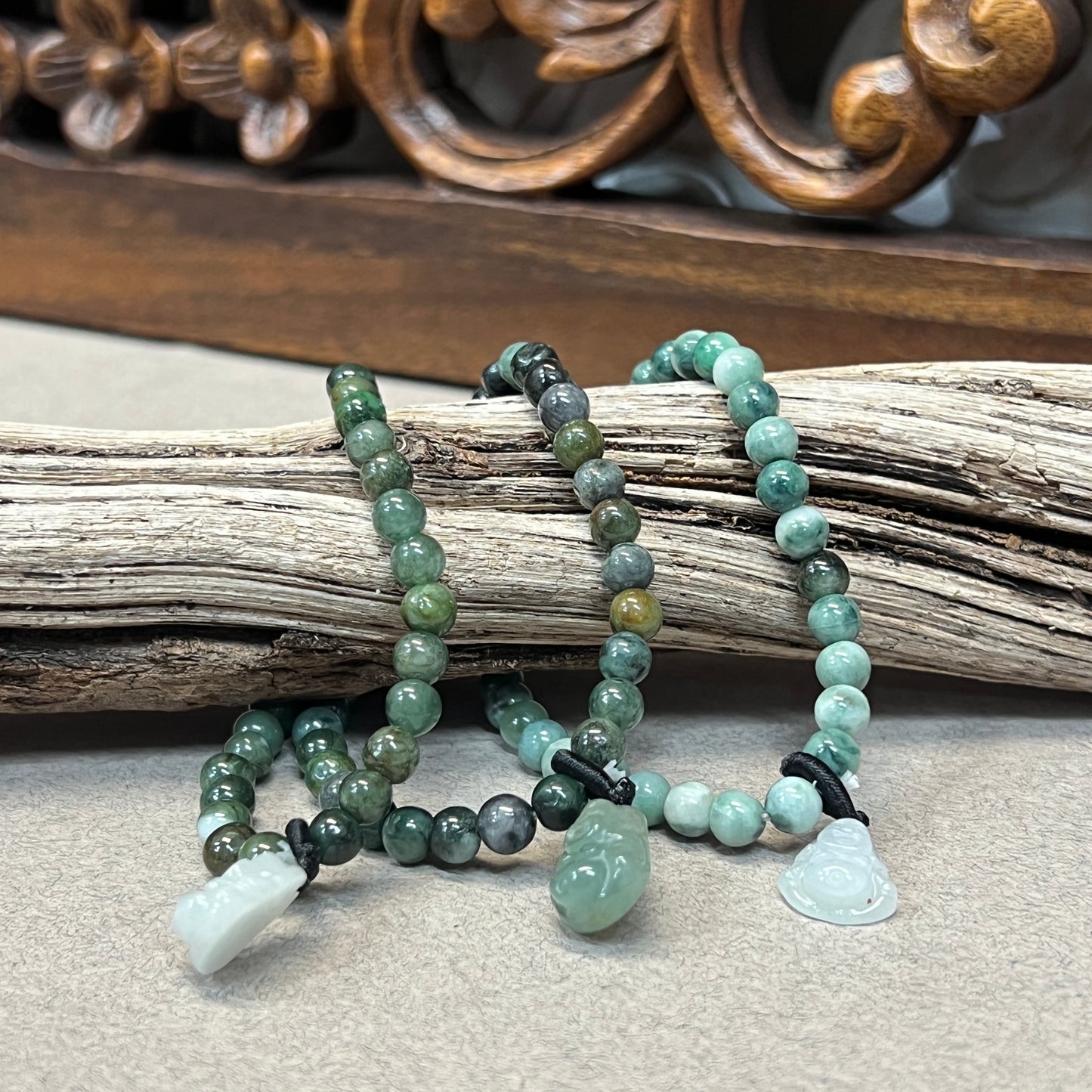 Jade Buddha Stretchy Bracelets