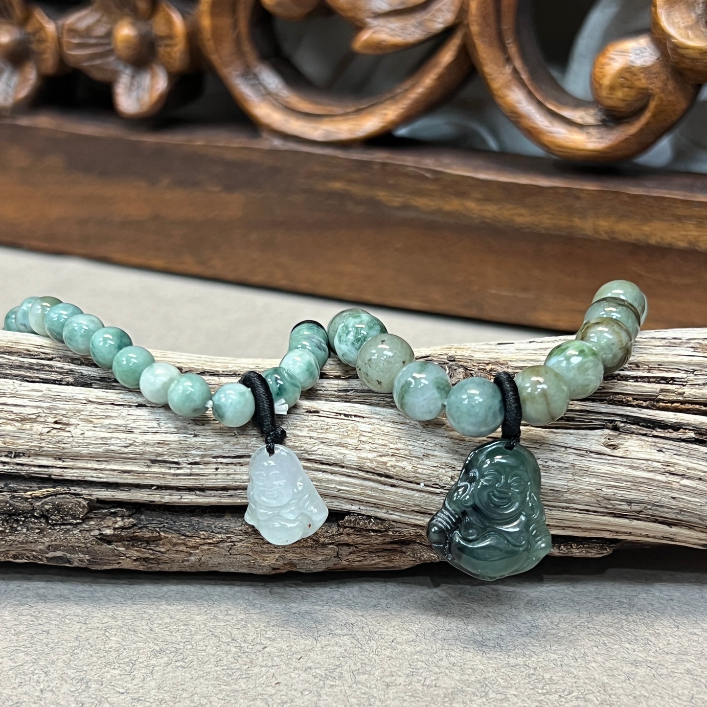 Jade Buddha Stretchy Bracelets