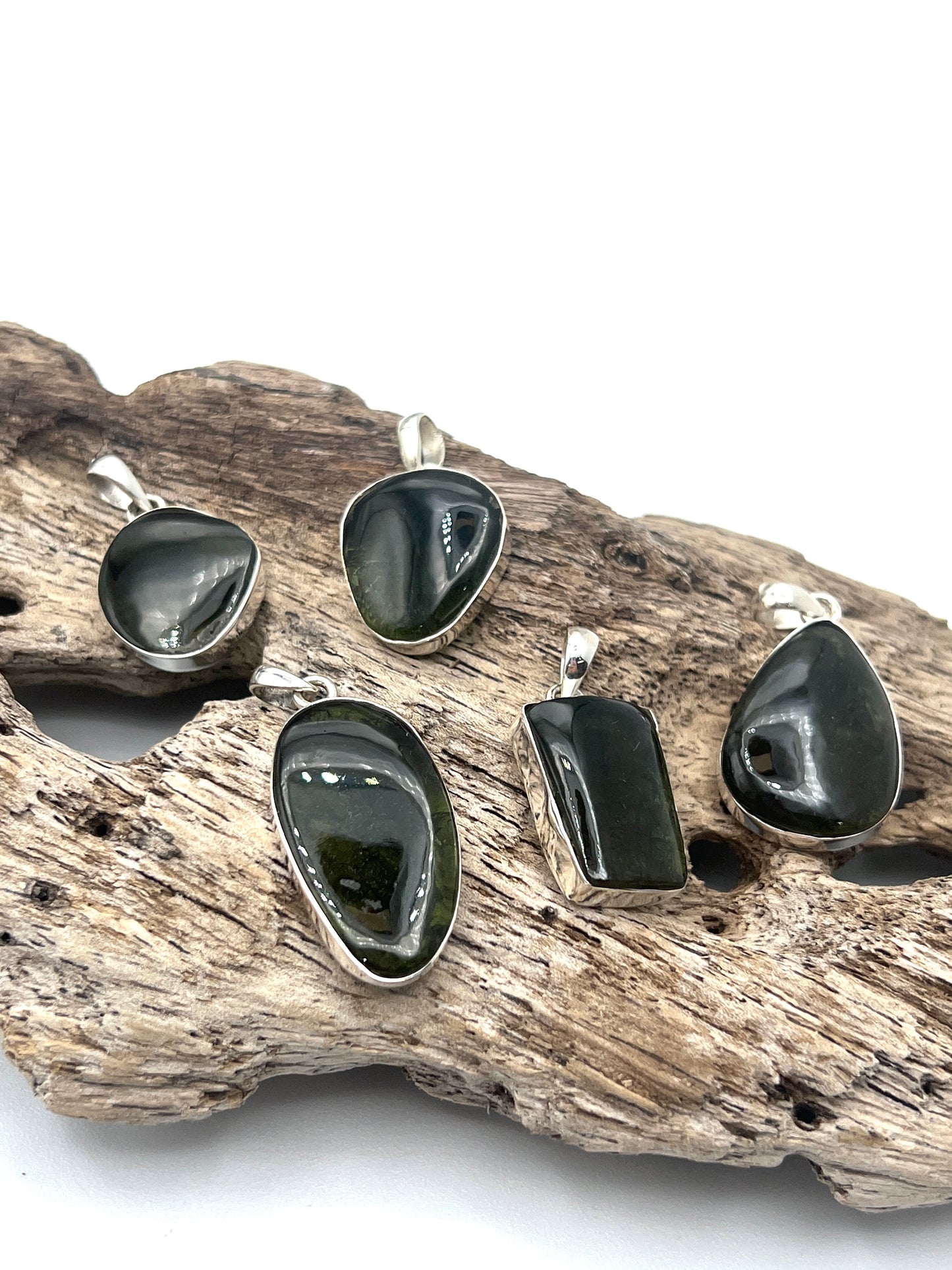 Rare Vitavin Polished Moldavite Pendants- Transformation Stone